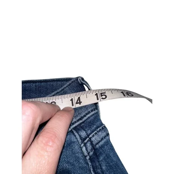 AYR Women’s The Bomb Pop Straight Leg Raw Hem High-Rise Denim Blue Jeans Size 29 - Picture 6 of 8